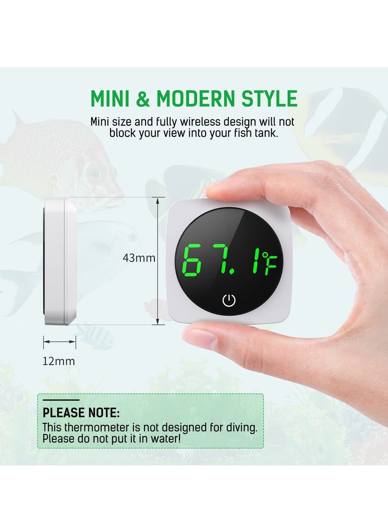 SYOSI - Digital Aquarium Thermometer, LED Display Thermometer for Aquarium Fish Tank Accurate Temperature Sensor High Accurate to ±0.9°F Fish Tank Thermometer with LED touch screen - Image 1