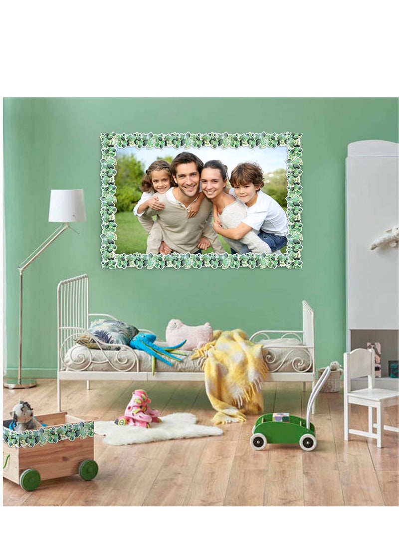 SOLARAE Eucalyptus Bulletin Board Sticker, Greenery Trim Border Decor, Eucalyptus Themed Border Sticker, Suitable for Home School Bulletin Boards Desks (49ft) - Image 4