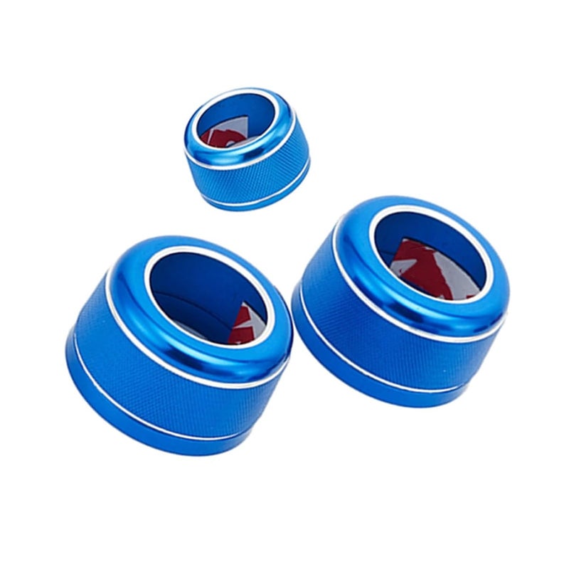 QASULER BMW Air Conditioner Knob Trim Cover Ring - Blue - Image 1