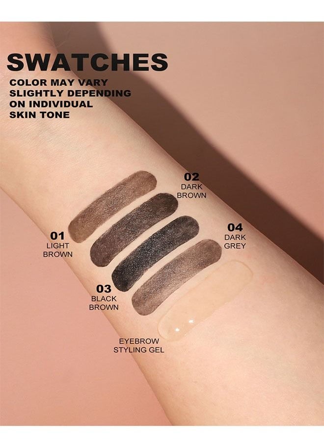 1 Piece Eyebrow Styling Cream Long Lasting and Quick Drying 02 Dark  Brown