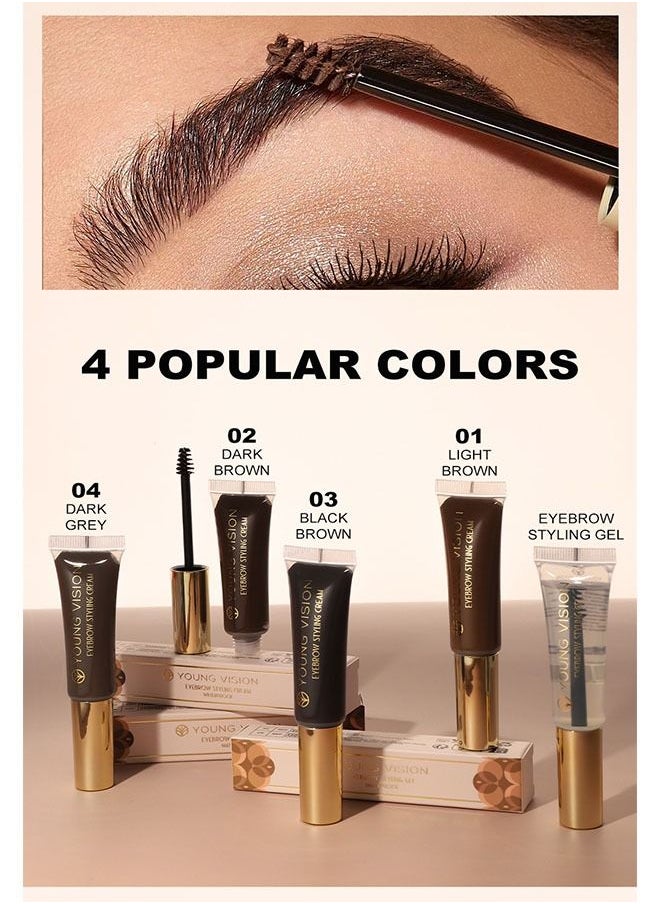 1 Piece Eyebrow Styling Cream Long Lasting and Quick Drying 02 Dark  Brown