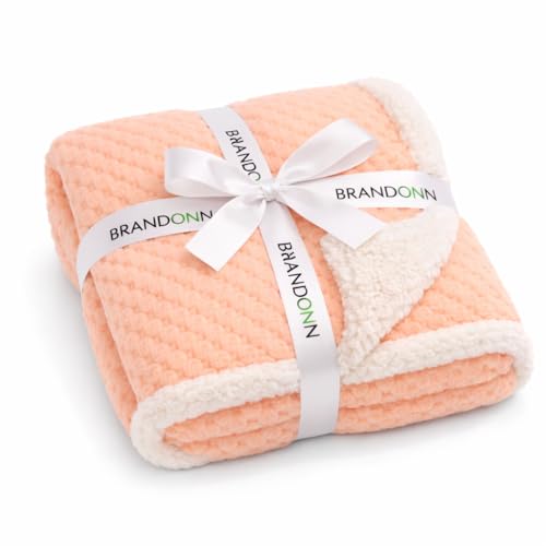 BRANDONN Premium Baby Blanket 100×75 cm – Ultra Soft Flannel Sherpa Newborn Blanket for Winter, AC, Stroller, Crib, Travel (0-12 Months) - Image 1