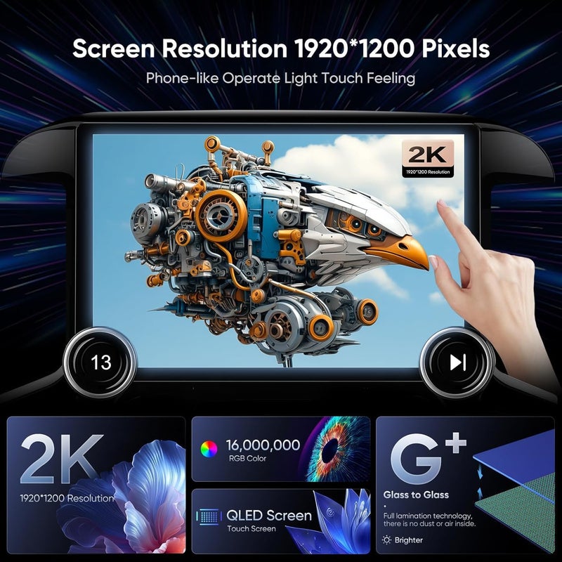 VIEREX 13.3 Inch Android Car Radio for Chevrolet Silverado/GMC Sierra - Image 4