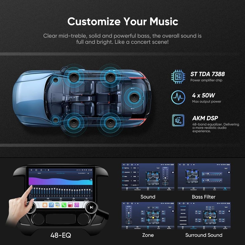 VIEREX 13.3 Inch Android Car Radio for Chevrolet Silverado/GMC Sierra - Image 5