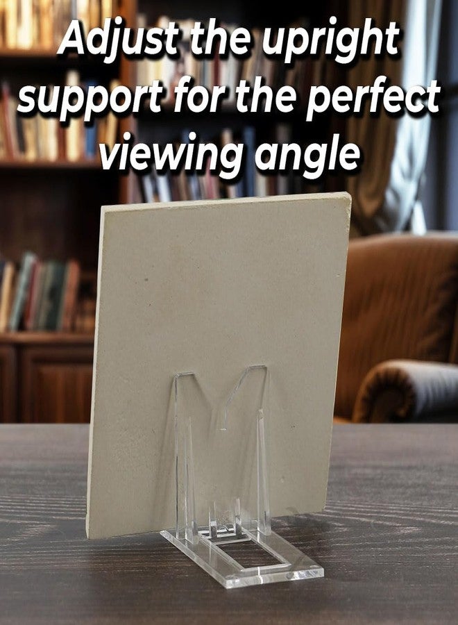 OnFireGuy 5-Pack 2" Two Part Adjustable Clear Acrylic Plastic Display Stand Easel for Mineral Fossil Slice Agate Slab Geode Seashell - Image 5