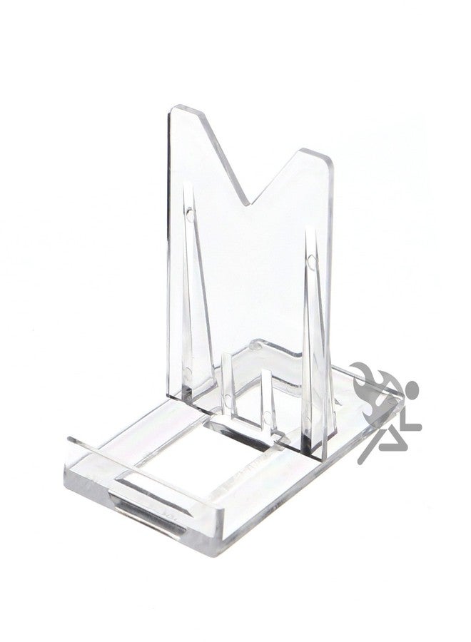 OnFireGuy 5-Pack 2" Two Part Adjustable Clear Acrylic Plastic Display Stand Easel for Mineral Fossil Slice Agate Slab Geode Seashell - Image 2