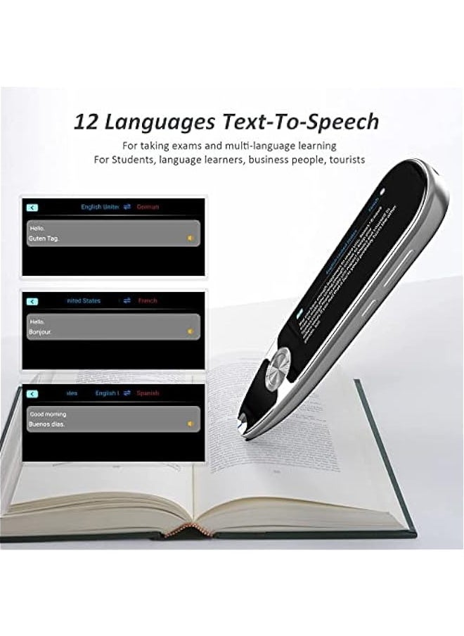 ANKOVO - Reader Pen OCR Digital Translation Pen Scanner 112 Language Translator Device Dictionary Pen, Text Extract, Scanning Translation Pen for Dyslexia Text to Speech Multilingual Translation Device - Image 1