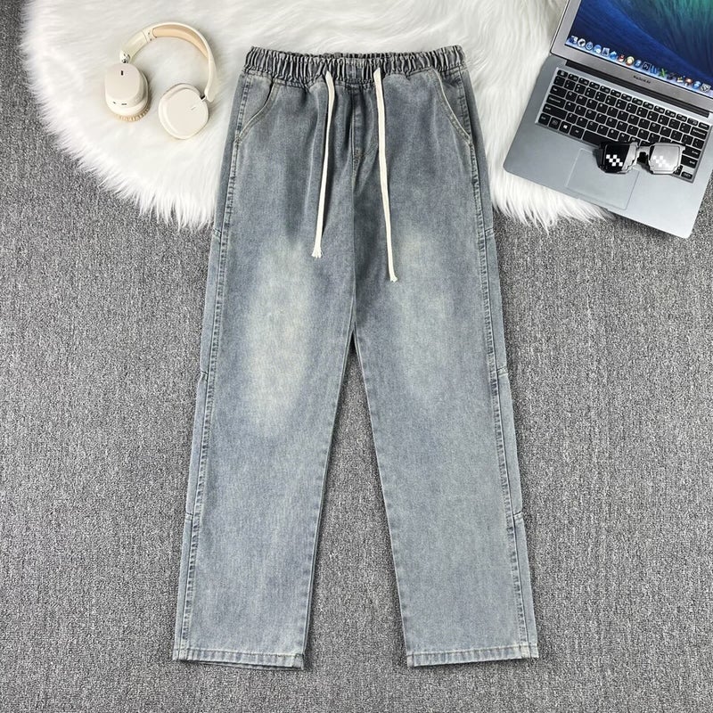 Unisex Classic Denim Jeans Loose Fit Daily Outdoor Wear - Image 2