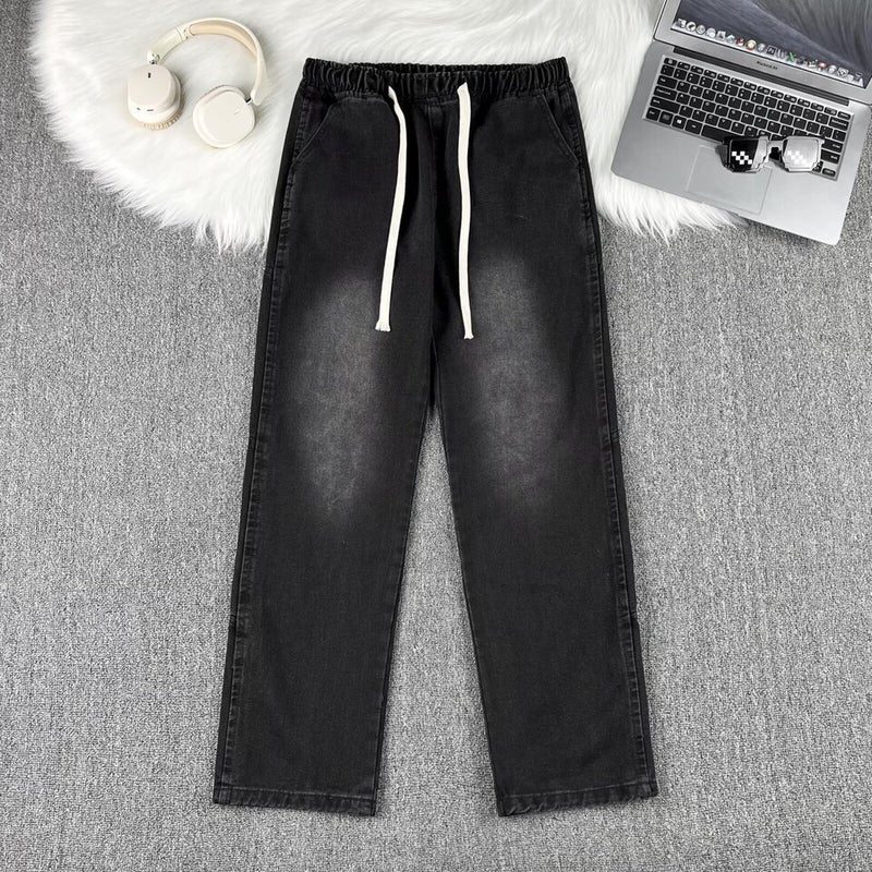 Unisex Classic Denim Jeans Loose Fit Daily Outdoor Wear - Image 4