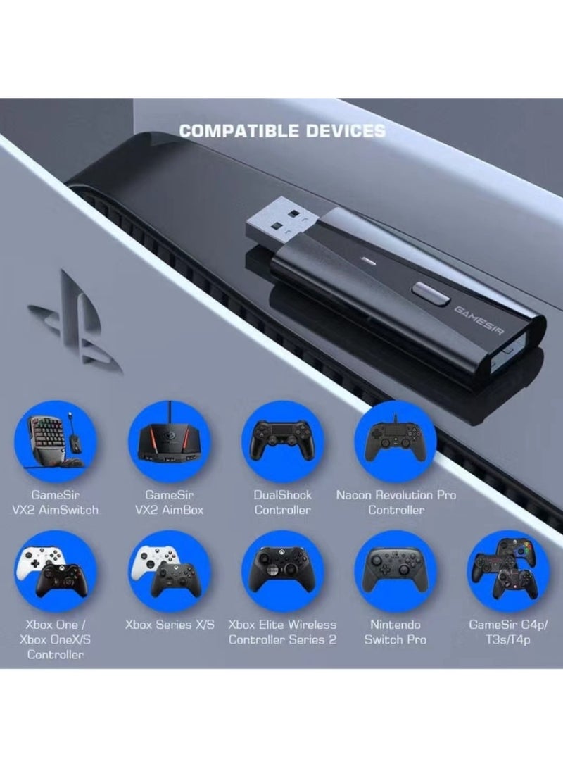 general Classic Converter VX Adapter PS5 Game Guide Keyboard and Mouse Control for Xbox Controller, Nintendo Switch Pro Controller, VX2 AimBox, VX2 Aimswitch, GameSir G4 Pro, GameSir T4 Pro, GameSir T3s, Nacon Revolution Pro, Plug and Play - Image 4