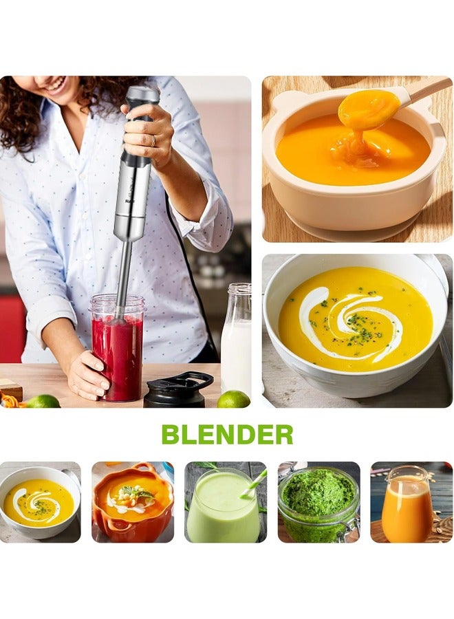 آر إيه أف خلاط يدوي محمول باليد ، خلاط يدوي متعدد الأغراض 5 في 1 ، خلاط عصا سرعة قابل للتعديل مع وضع توربو ، كوب 600 مل ، مفرمة 500 مل ، خفقت البيض ، مزبد الحليب ، ر. 366 - Image 3