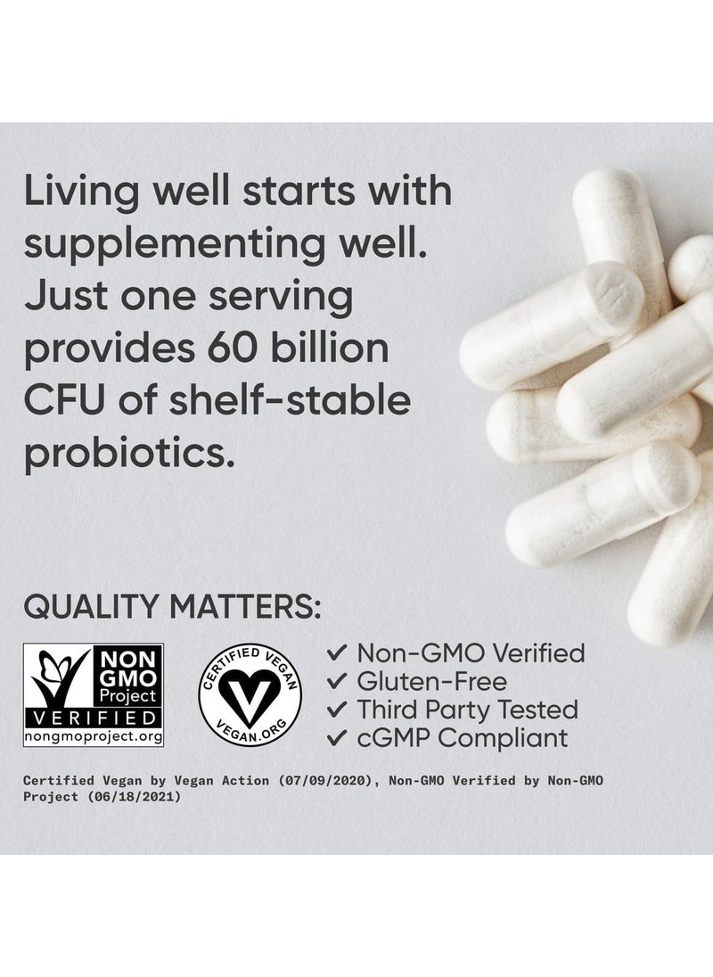 SPORTS RESEARCH - Sports Research Daily Probiotic 60 Billion CFU For Gut Health And Digestive Support 30 Vegetarian Capsules - Image 1