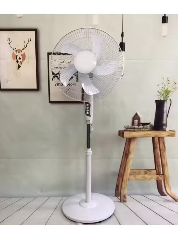 دينكس مروحة ستاند، 60 واط، 16 بوصة، دوران 90 درجة، 3 سرعات قابلة للتعديل، نظام شفرات 5AS، دوران هواء مثالي، للحصول على درجة حرارة مثالية للغرفة، تصميم أنيق DX2559 - Image 3