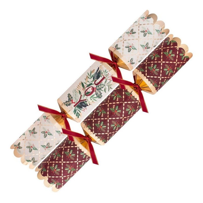 RSW 8 Premium Burgundy Joy 12.5-Inch Christmas Crackers – Holiday Party Favors, Festive Fun, and Seasonal Decor for Kids and Family, Christmas Celebration Essentials - Image 3