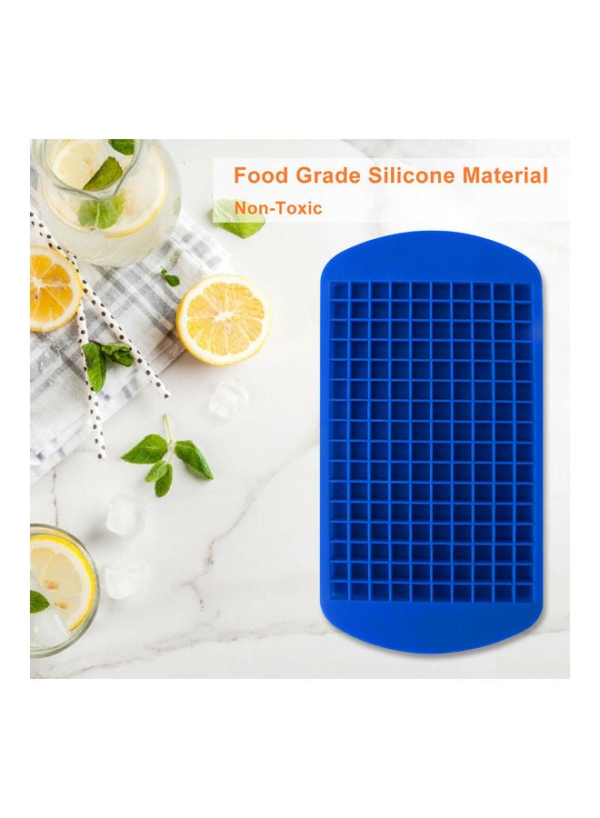 NIBEMINENT 160-Grids Silicone Heart Ice Mold Tray Blue 23.8x12.1cm - Image 3
