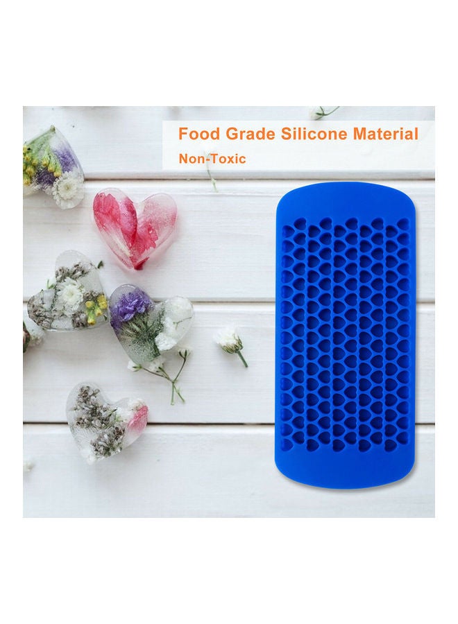 NIBEMINENT 160-Grids Silicone Heart Ice Mold Tray Blue 23.8x12.1cm - Image 4
