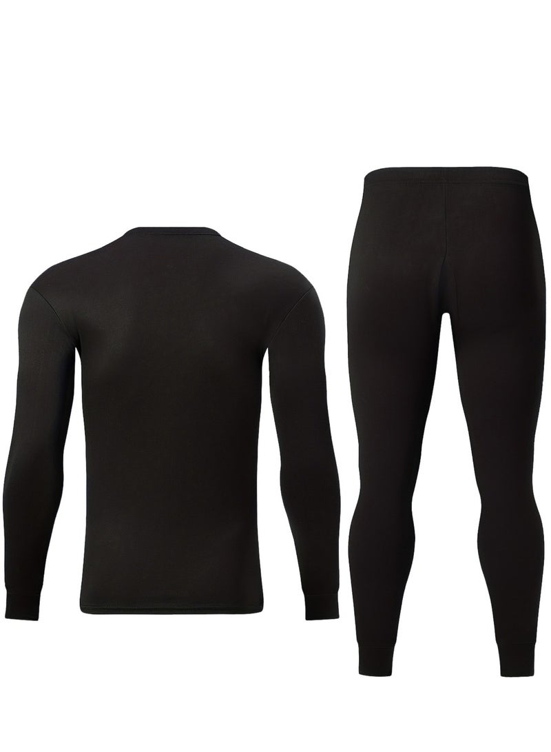 ميسري طقم تدفئه رجالي مبطن - اسود - Image 2