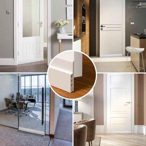 Holikme 2 Pack Door Draft Stopper Sheets, Rolls & Strips Under Door Draft Blocker Insulator Doors Sweep Weather Stripping Noise Stopper Strong Adhesive, White - Image 5