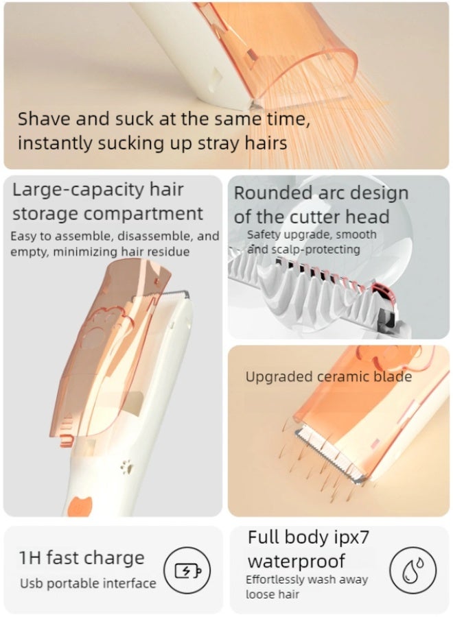 I LOVE KIDS Baby Hair Clippers,Silent Haircut Trimmer For Kids and Toddlers,Baby Electric Shaved Hair Clipper,IPX7 Waterproof,Upgraded Ceramic Blade,1H Fast Charge,3 Comb Attachments - Image 2