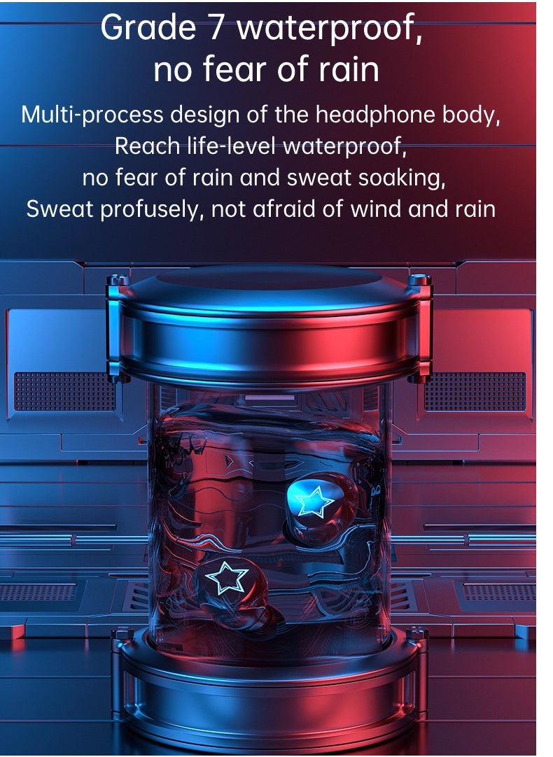 Generic - Wireless Bluetooth Headset TWS Noise Reduction Waterproof Headset Light Mini Bluetooth Earbar Black Headset - Image 1