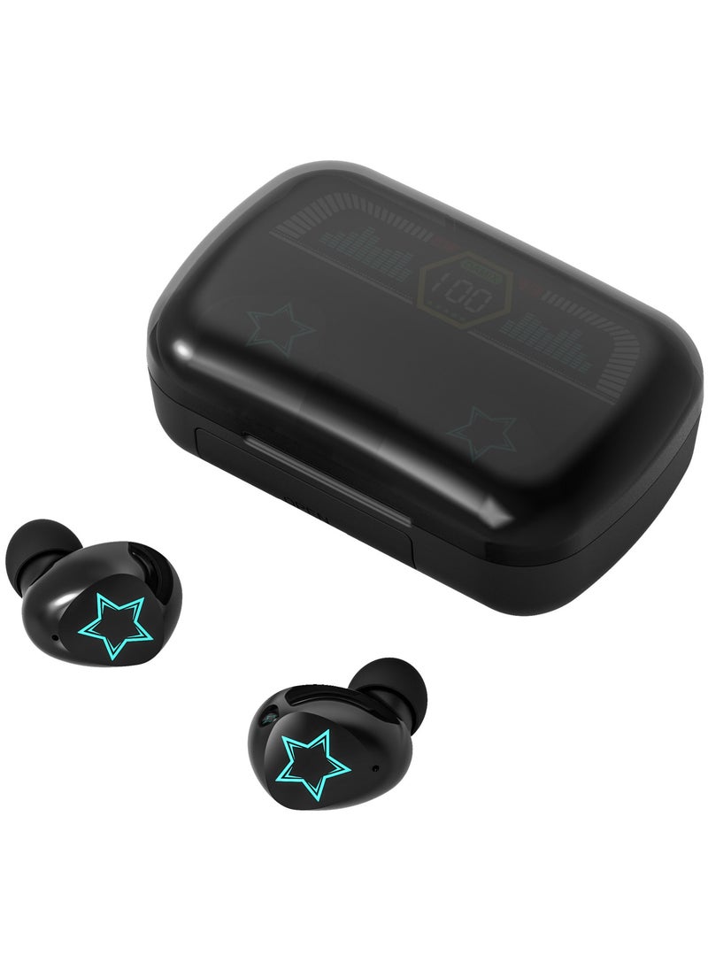 Generic - Wireless Bluetooth Headset TWS Noise Reduction Waterproof Headset Light Mini Bluetooth Earbar Black Headset - Image 1