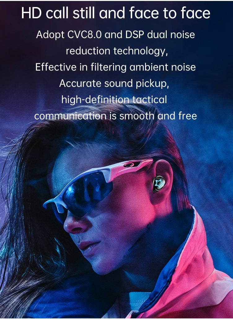 Generic - Wireless Bluetooth Headset TWS Noise Reduction Waterproof Headset Light Mini Bluetooth Earbar Black Headset - Image 1