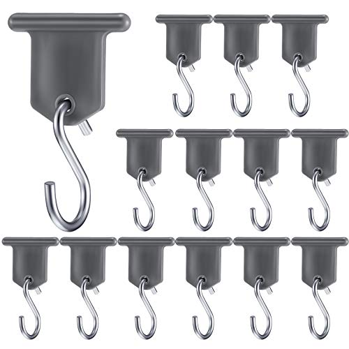 BBTO RV Awning Hooks for Lights Camping Awning Accessory Hangers Plastic Metal S Shaped Gray Hooks Set Camper Light Support Hanger for Camping Tent Indoor Outdoor Decor (14 Pieces) - Image 1
