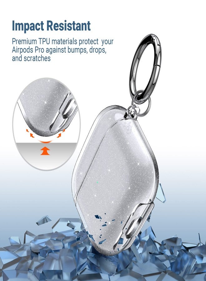 ULAK Compatible with AirPods 3 Case Clear Glitter, Shockproof Transparent Designed Soft TPU Protective Cover with Keychain for AirPods 3rd Generation 2021 [Front Led Visible], Glitter - Image 5