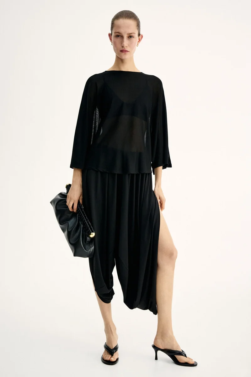 H&M Batwing-sleeved jersey top