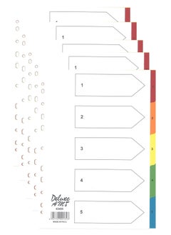 Deluxe Amt 5-Pack 5 Tab Paper Divider Multicolour  - Image 1