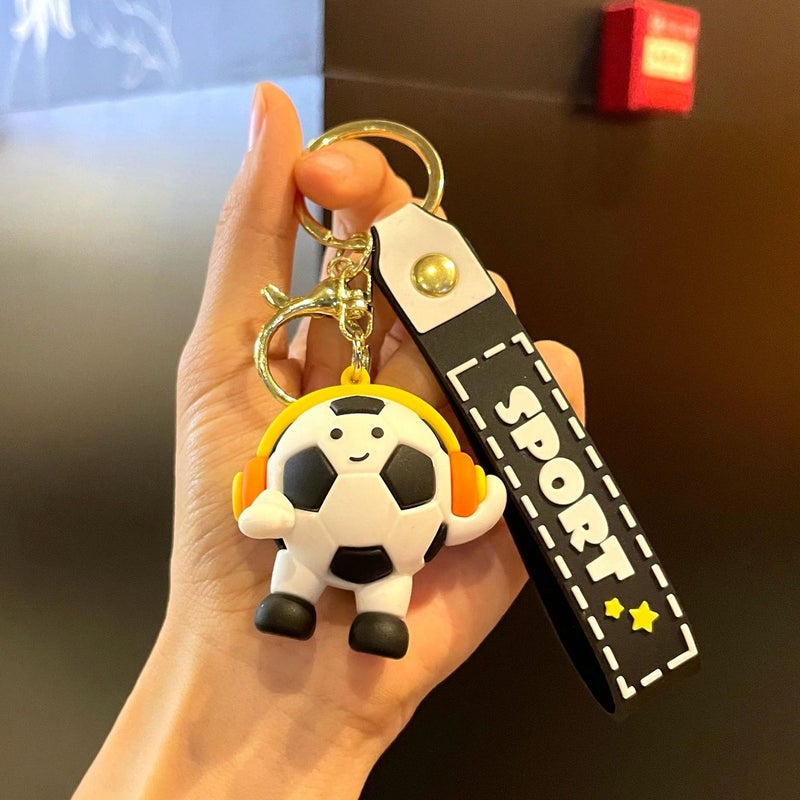 Original World Cup Music Running Football Keychain - Perfect Gift for Sports Fans - Image 1