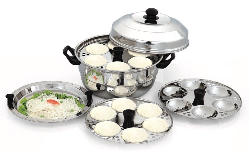 LUXURIA IDLY Pot & Steamer (35 IDLY) (Free 1 Mini IDLY Plate (19 PITS) - Image 1