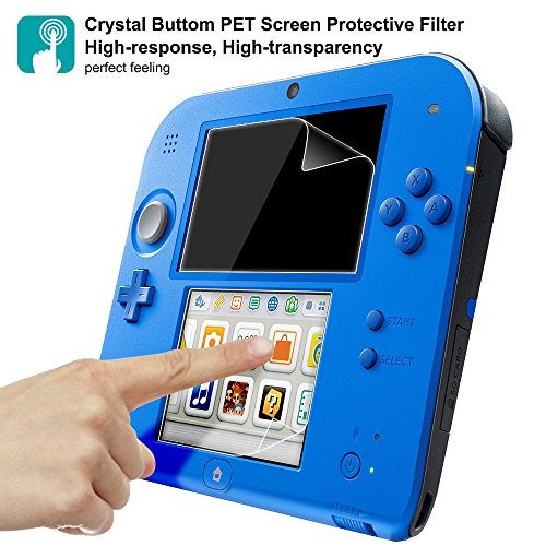 AFUNTA Screen Protector and Stylus Compatible 2DS, AFUNTA 3 Pack (6 Pcs) HD Clear PET Film for Top and Bottom Screen, with 1 Plastic Blue Screen Touch Pen - Image 4