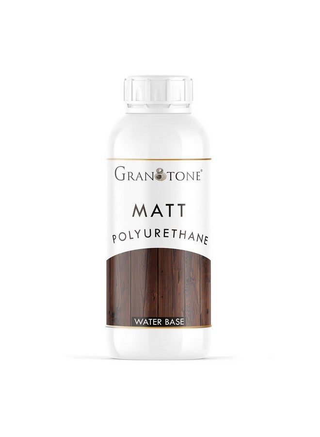 GRANOTONE Water-Based Wood Varnish for Finishing & Restoration, Crystal Clear Polyurethane Wood Varnish for Interior & Exterior Use, and Resin Art, Works on Stained & Unfinished Surface, Matt, 1 L