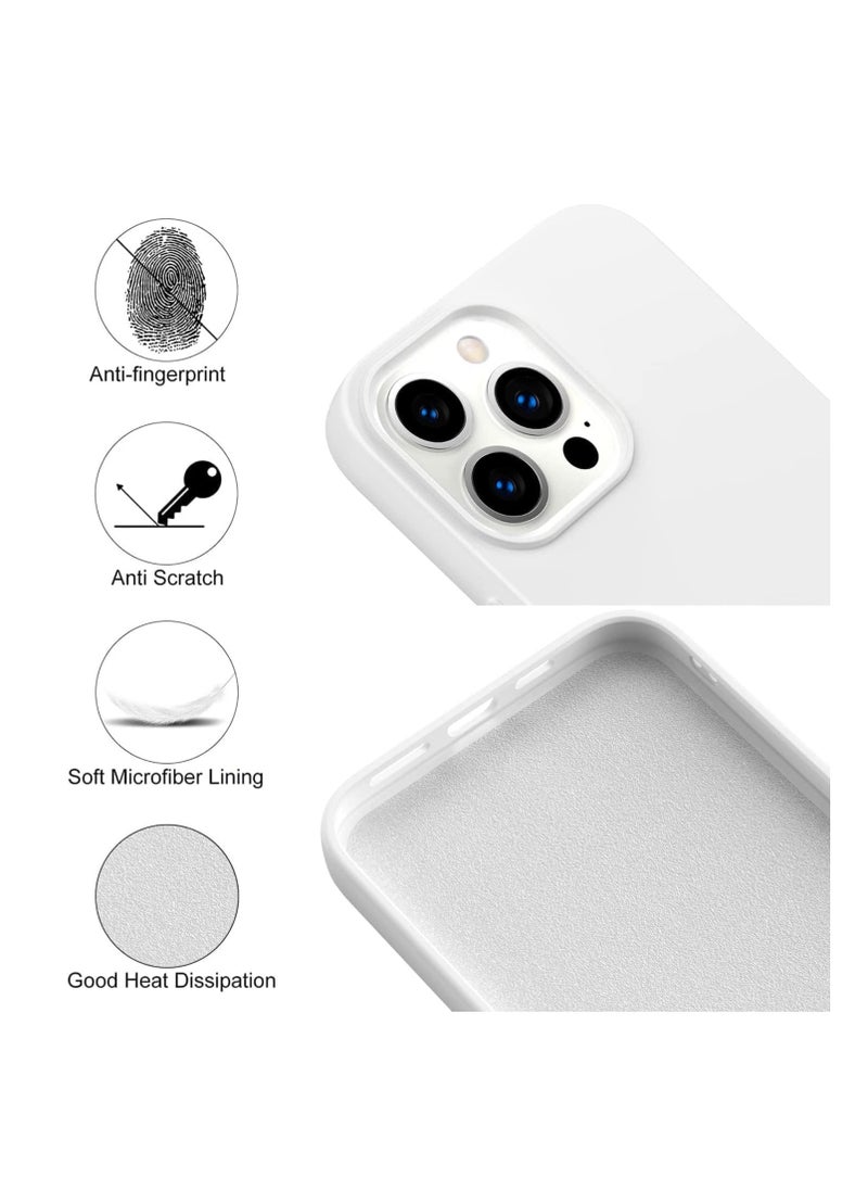 Aookay - Compatible with iPhone 16 Pro Max Case, [Silky and Soft Touch Series] Premium Soft Liquid Silicone Rubber Full-Body Protective Bumper Case for iPhone 16 Pro Max (White) - Image 1