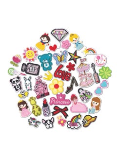 KASTWAVE 40 Pack Cute Girls Iron-On Patches Embroidery  - Image 1