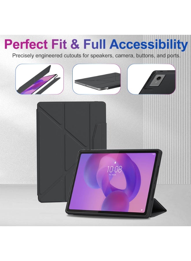 Case Compatible with Lenovo Idea Tab Plus 12.1 inch 2025 Tablet, Folio Anti-Scratch Cover with Buckle, Y-fold Multi-angle Bracket, Auto Wake/Sleep - Image 4