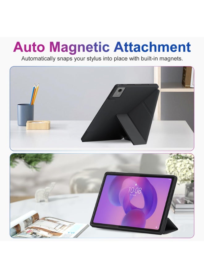 Case Compatible with Lenovo Idea Tab Plus 12.1 inch 2025 Tablet, Folio Anti-Scratch Cover with Buckle, Y-fold Multi-angle Bracket, Auto Wake/Sleep - Image 2