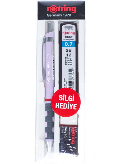 Rotring Oppland Stationery Tikky 2b Tip Pencil Original Eraser Gift 0.7 mm Ergonomic Durable Set  - Image 3