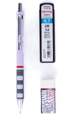 Rotring Oppland Stationery Tikky 2b Tip Pencil Original Eraser Gift 0.7 mm Ergonomic Durable Set  - Image 5