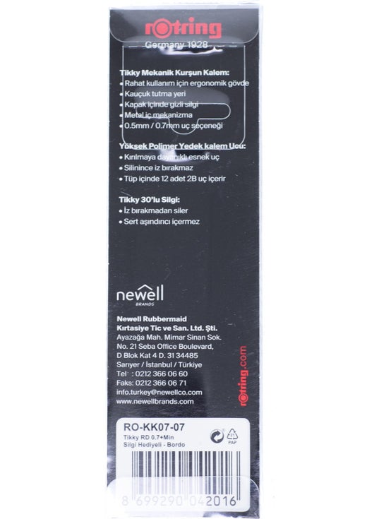 Rotring Oppland Stationery Tikky 2b Tip Pencil Original Eraser Gift 0.7 mm Ergonomic Durable Set  - Image 4
