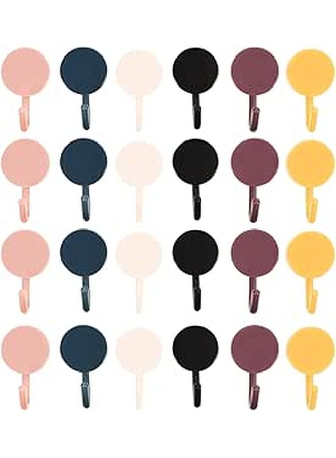 Multi Color 30 Pcs Punch Free Sticky Hooks Heavy Duty Storage for Kitchen Bathroom - Image 1