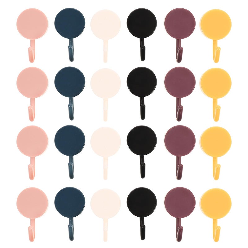 Multi Color 30 Pcs Punch Free Sticky Hooks Heavy Duty Storage for Kitchen Bathroom - Image 2