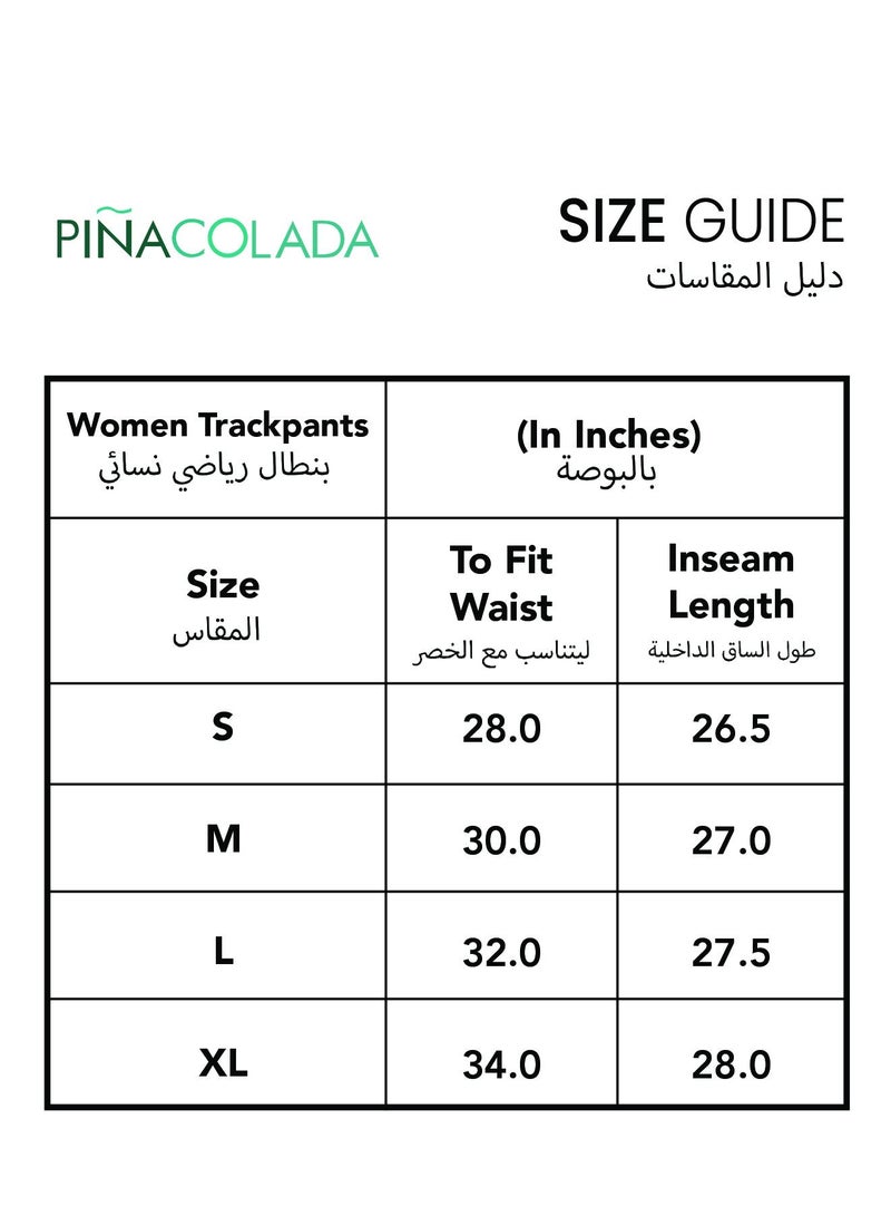 PINACOLADA Women's Midnight Black Heathered Trackpants - Image 4