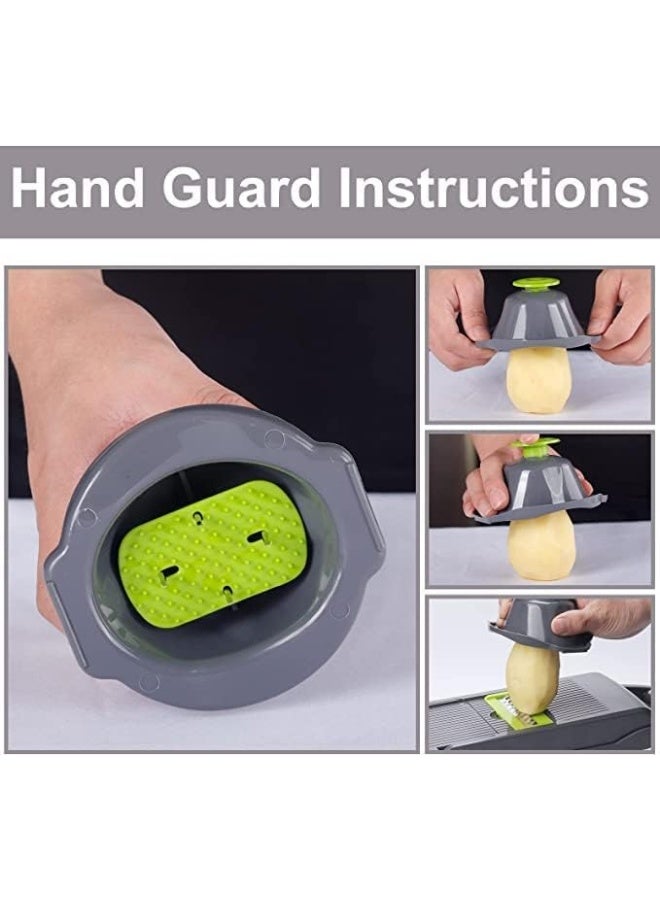 AWH Vegetable Chopper, 14-in-1 Multifunctional Vegetable Slicer, Onion Mincer Chopper, Vegetable Chopper, Cutter, Dicer, Salad Potato, Carrot Garlic Egg Separator with 8 Blades - Image 3