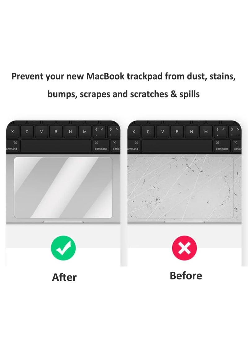 [2PCS] واقي لوحة اللمس لجهاز MacBook Pro مقاس 16 بوصة لعام 2024-2021 MacBook Pro 16" M4 M3 M2 M1 Pro/Max A3403 A3186 A2991 A2780 A2485 مضاد للخدش ومقاوم للماء غطاء لوحة اللمس ملحقات جلد لوحة اللمس، شفاف - Image 4