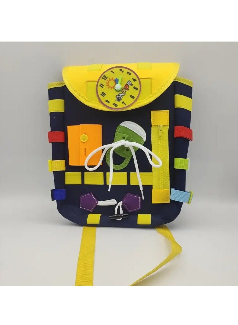 Gonice Develop Fine Motor Skills & Basic Life Skills With Busy Board Toddler Backpack - Learn To Tie Shoes & More - Ideal Toy - Image 5