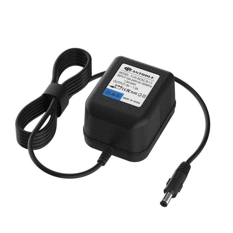 ANTOBLE 9VAC AC-AC Adapter Charger for Digitech RP100 RP150 RP200 RP300 RP350 RP3 RP250 RP200A RP250 RP255 RP350 RP300A RP355 Guitar Pedal Multi Effects Processor Switching Power Supply - Image 1