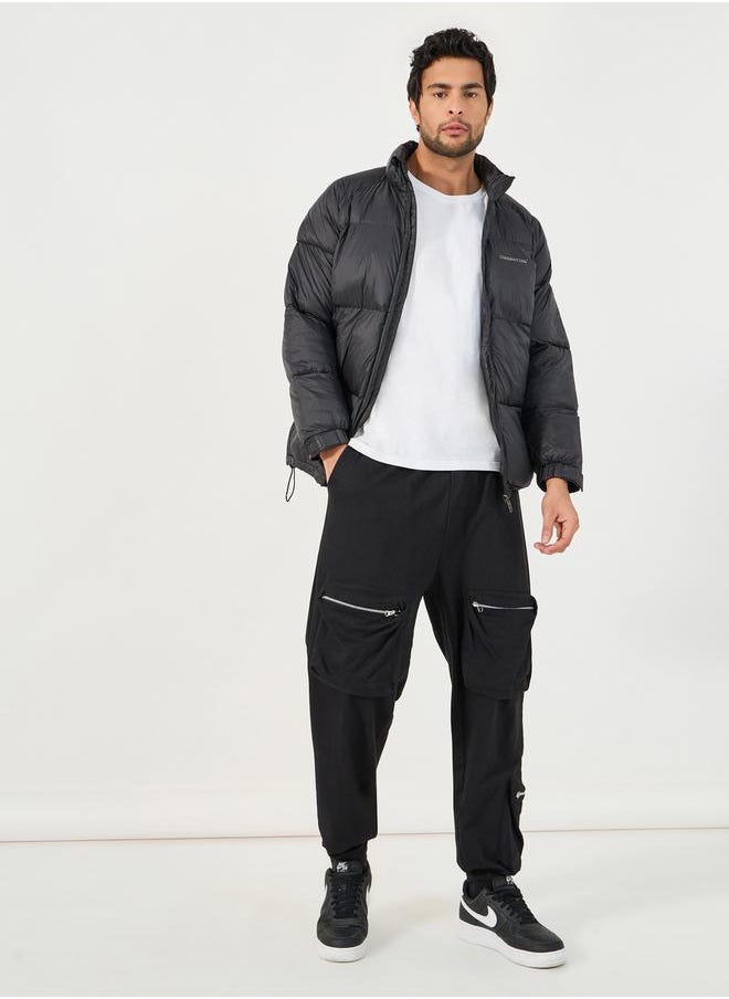 Styli - Quilted Puffer Jacket with Minimal Print Detail - Image 1