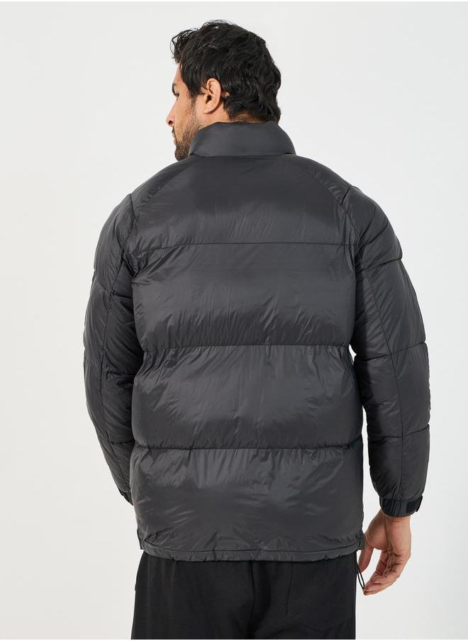 Styli - Quilted Puffer Jacket with Minimal Print Detail - Image 1
